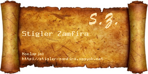 Stigler Zamfira névjegykártya